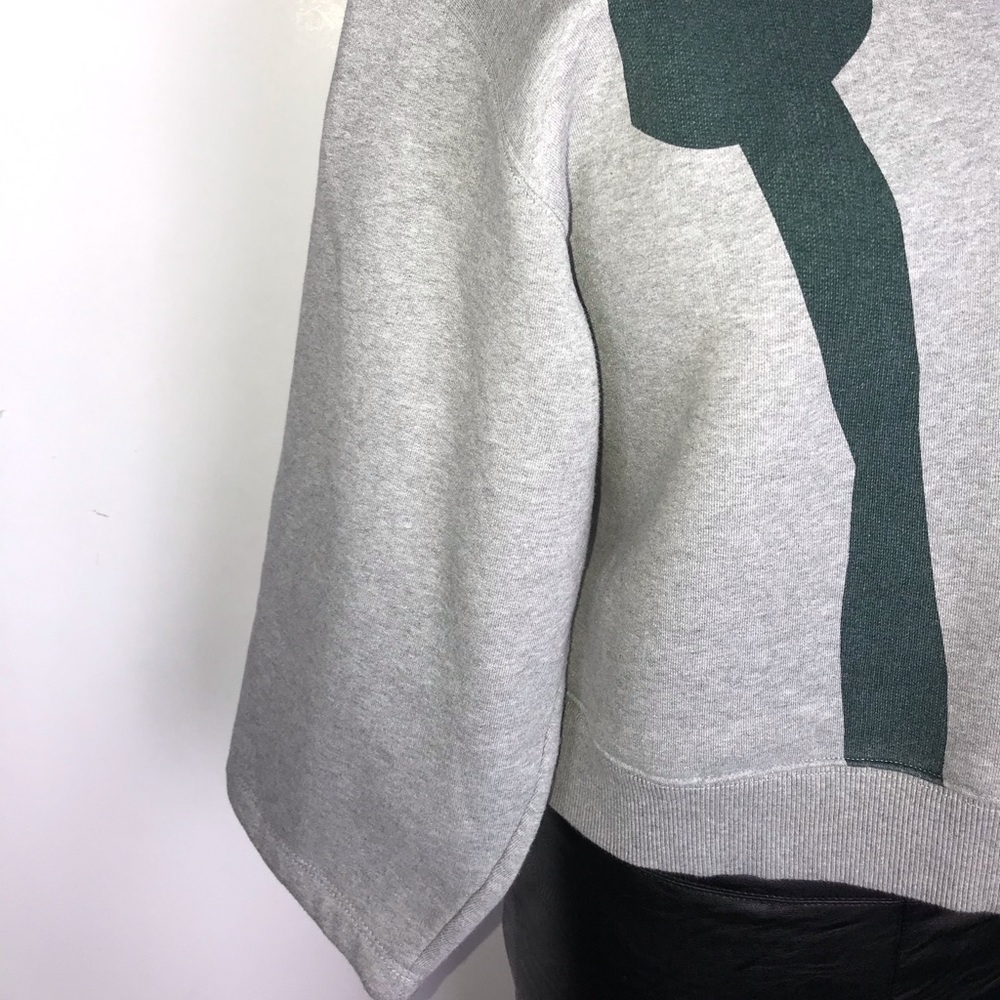 Acne Studios Gray Bird Flower Print Sweatshirt - Picture 6 of 8